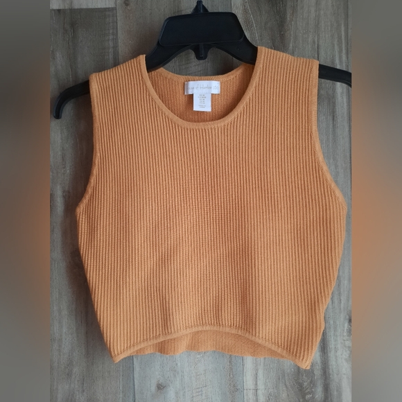 House of Harlow 1960 Sz M Cropped sweater fitted sleeveless tank - Picture 7 of 7
